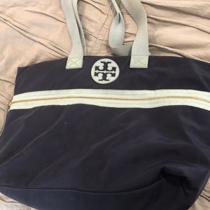 Tory Burch blue diaper bag